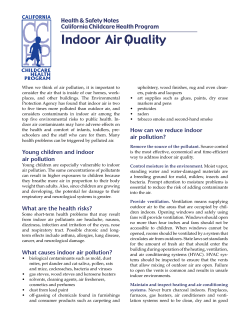 Indoor Air Quality - California Childcare Health Program