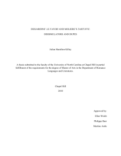 DESJARDINS` LE FAVORI AND MOLIERE`S TARTUFFE