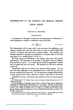 determination of the ordinary and modular ternary linear groups