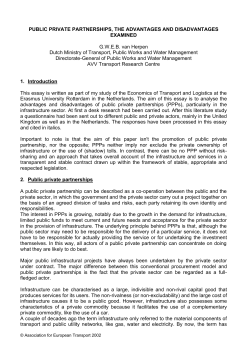 public private partnerships, the advantages and disadvantages