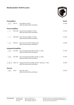 Retail pricelist 10/2016, euros