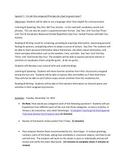 Spanish 7 - Fin de Para empezar/Principio de &iquest;Qu&eacute; te gusta hacer