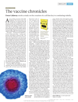 The vaccine chronicles