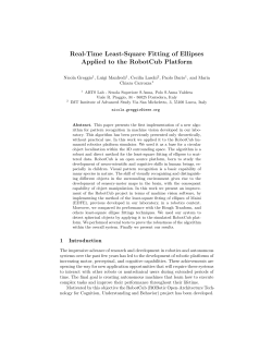 Real-Time Least-Square Fitting of Ellipses Applied to the RobotCub