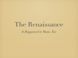 The Renaissance - Scott Foglesong