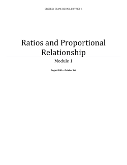 7th Grade Math Module 1 Student Guide