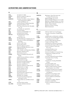 Acronyms and Abbreviations