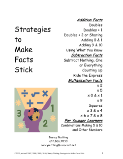 Strategies to Make Facts Stick