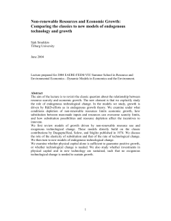 Non-renewable Resources and Economic Growth: Comparing the