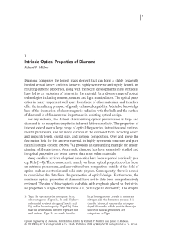 Intrinsic Optical Properties of Diamond 1 - Wiley-VCH