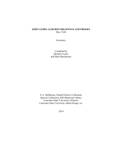 Audubon Drawings and Proofs - LSU Libraries