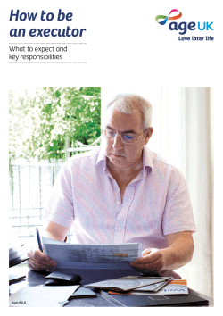 How to be an executor