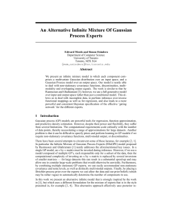 An Alternative Infinite Mixture Of Gaussian Process Experts
