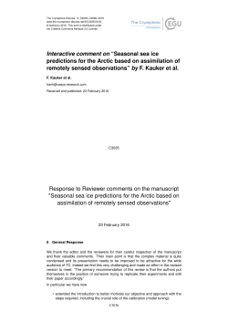 Seasonal sea ice predictions for the Arctic based on assimilation of