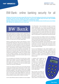 BW-Bank - VASCO Data Security