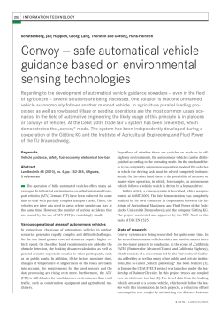 Convoy &mdash; safe automatical vehicle guidance based on