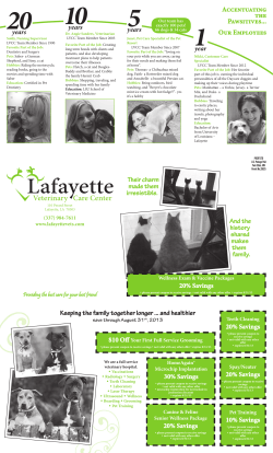 20% Savings - Lafayette Veterinary Care Center