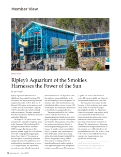 Ripley`s Aquarium of the Smokies Harnesses the Power of the Sun