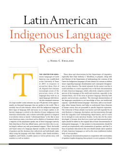 Latin American Indigenous Language Research