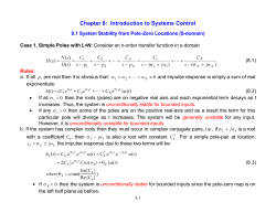 Chapter 8: Introduction to Systems Control
