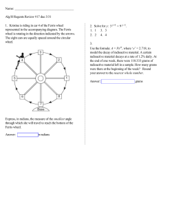 Regents Review Take Home #17 due 4/3