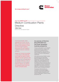 Medium Combustion Plants Directive