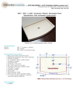 36”- 39” x 60” Curved Front Shower Pan Designed