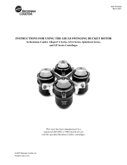 GH-3.8 Swinging Bucket Rotor