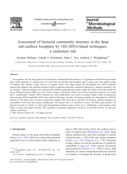 Assessment of bacterial community structure in the deep sub