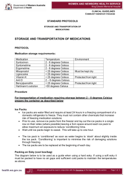 Storage and Transportation of Medications
