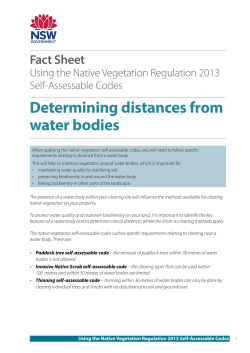Determining distances from water bodies