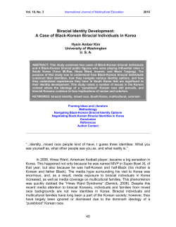 title of your article - International Journal of Multicultural Education