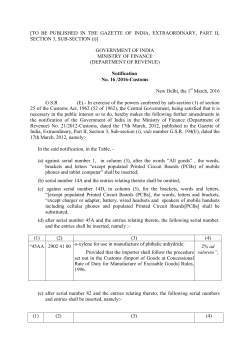 Notification No. 16/2016-Customs dated 1st March, 2016