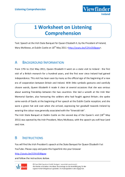 1 Worksheet on Listening Comprehension