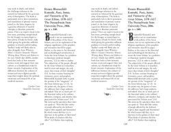 Renate Blumenfeld-Kosinski, Poets, Saints, and Visionaries of the