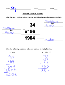 multiplication review