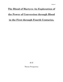 The Blood of Martyrs: An Exploration of the Power of Conversion