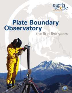 Plate Boundary Observatory: the first five years