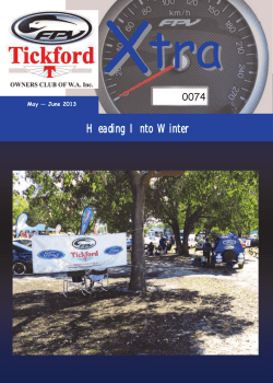 Heading Into Winter - FPV Tickford Owners Club of WA