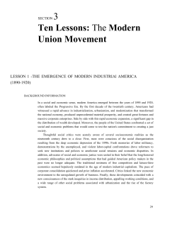 Ten Lessons - Wisconsin Labor History Society