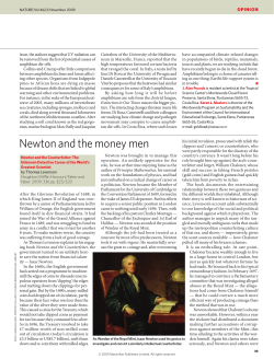 Newton and the money men
