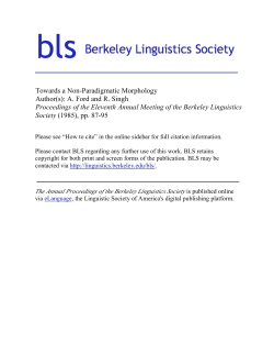 b Berkeley Linguistics Society