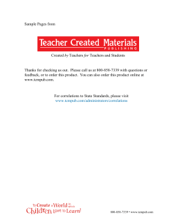 Sample Pages - Teacher Created Materials