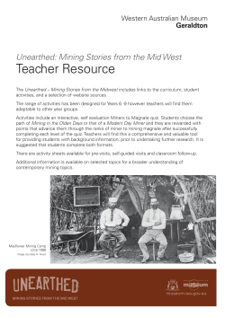 Teacher Resource - Western Australian Museum