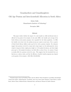 Grandmothers and Granddaughters: Old Age