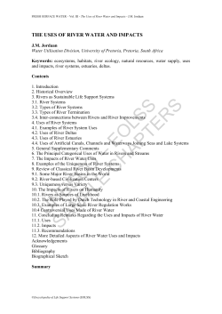 The Uses of River Water and Impacts