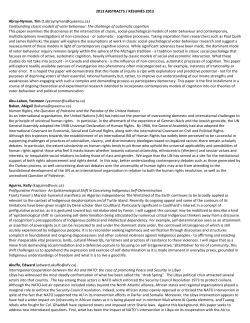 Abstracts  - Canadian Political Science Association