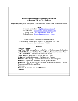 Changing Roles and Identities in Colonial America