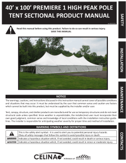 40` X 100` Premiere I Sectional High Peak Pole Tent