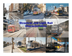 Streetcar and Light Rail Characteristics